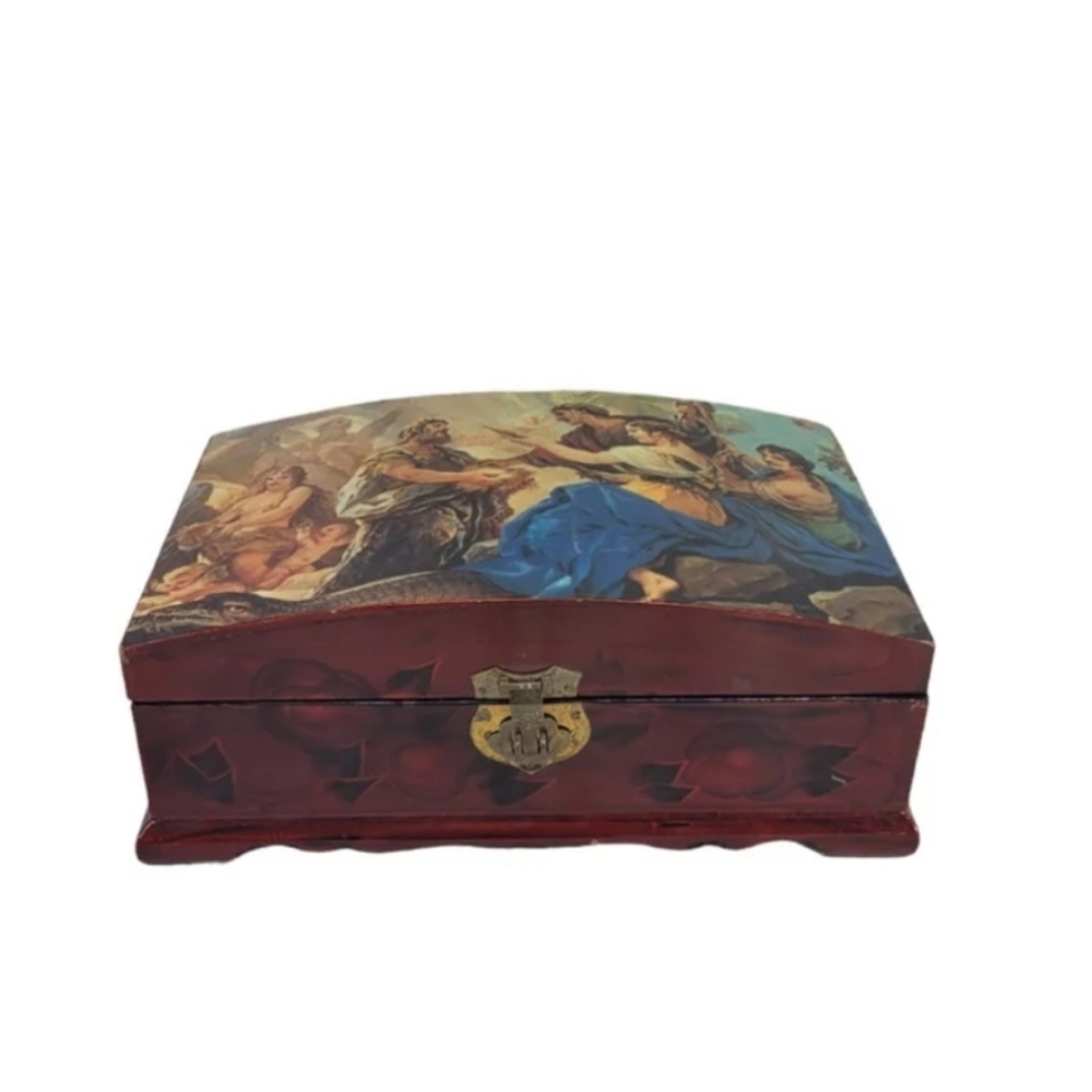 VTG The Cave of Eternity By Luca Giordano Beautifully Lacquered jewelry box